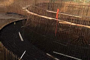南充砼烟囱新建施工现场
